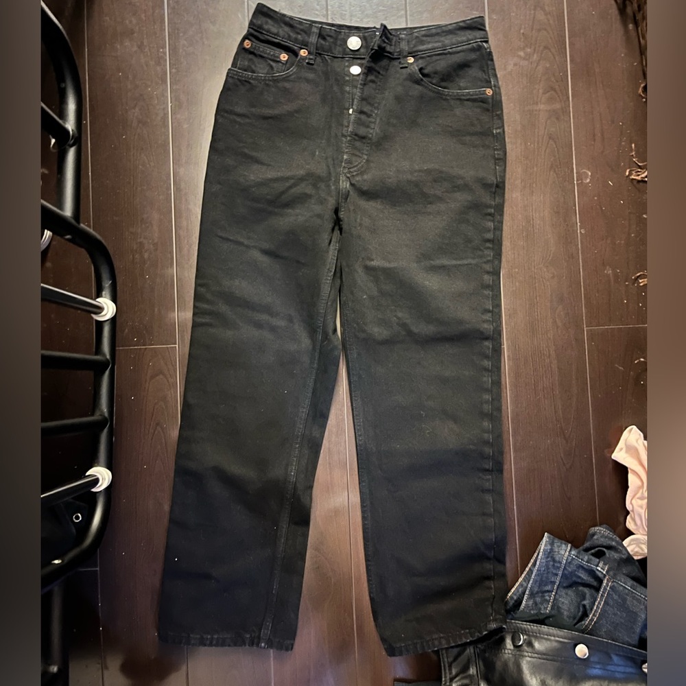 Zara jeans black straight leg